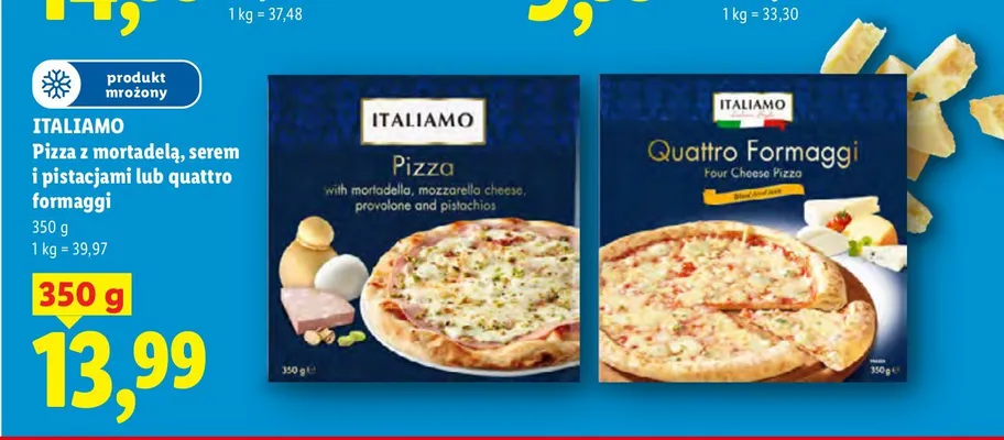 Pizza quattro formaggi ITALIAMO promocja w Lidl