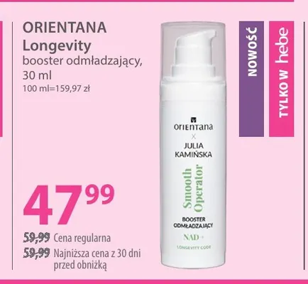 Booster odmładzający Longevity Orientana promocja w Hebe