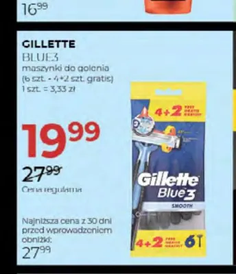 Maszynki do golenia Gillette Blue3 6-pak promocja w Drogerie Jawa