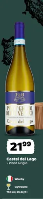 Wino białe wytrawne Castel del Lago Pinot Grigio promocja w Netto