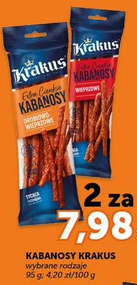 Kabanosy extra cienkie drobiowo-wieprzowe promocja w Euro Sklep