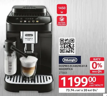 Ekspres automatyczny ECAM290.61.B Magnifica 273664 promocja w Selgros