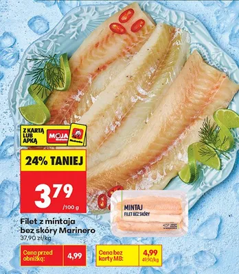 Filet z mintaja bez skóry promocja w Biedronka