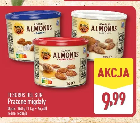 Prażone migdały Honey & Salt Tesoros del Sur promocja w Aldi