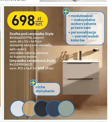 Umywalka ceramiczna Roca Style promocja w Castorama