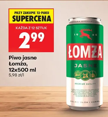 Piwo jasne promocja w Biedronka