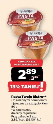 Pasta z suszonymi pomidorami jajeczna ze szczypiorkiem promocja w Netto