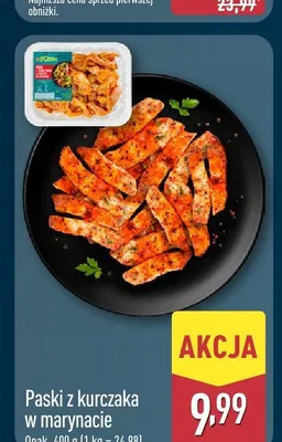 Paski z kurczaka w marynacie promocja w Aldi