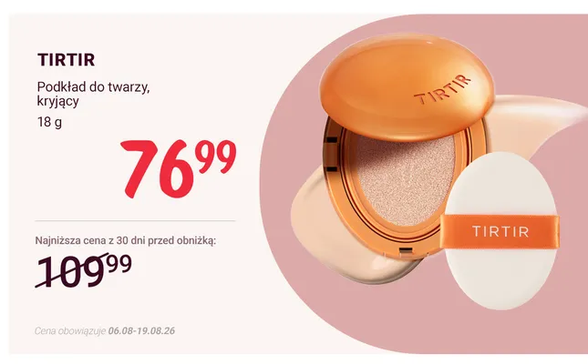 Podkład do twarzy kryjący Tirtir promocja w Rossmann