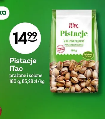 Pistacje iTac prażone i solone promocja w Żabka