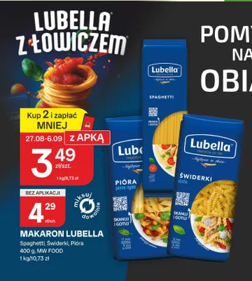 Makaron pióra Lubella promocja w Chorten