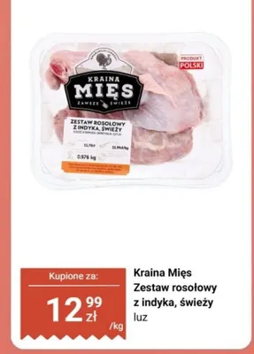 Zestaw rosołowy z indyka świeży luz Kraina Mięs promocja w Biedronka