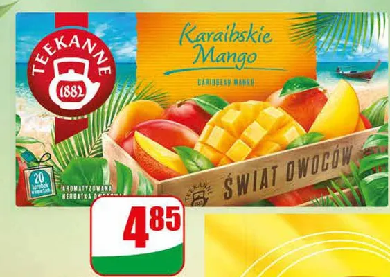 Herbatka owocowa karaibskie mango Teekanne promocja w Dino
