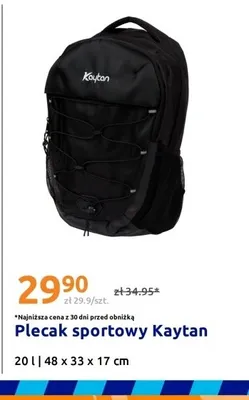 Plecak sportowy Kaytan 20l 48x33x17cm promocja w Action