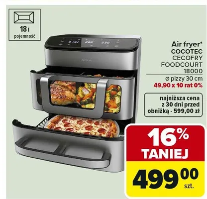Air fryer Cocotec Ecofry Foodcook 18000 promocja w Carrefour Market