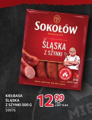 Kiełbasa Śląska z szynki Sokołów promocja w Selgros