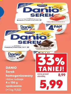 Serek homogenizowany różne rodzaje 4 x 150g opakowanie promocja w Kaufland
