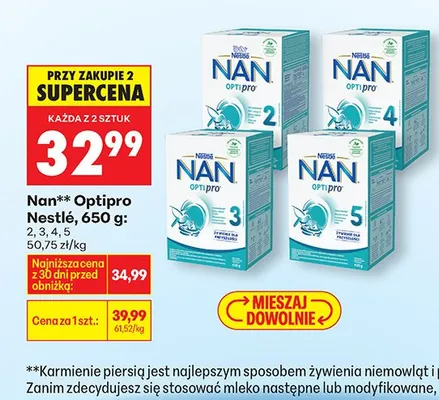 Mleko modyfikowane Optipro 2 promocja w Biedronka