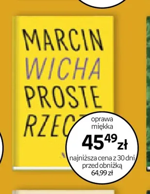 Książka Proste rzeczy oprawa miękka Marcin Wicha promocja w Empik