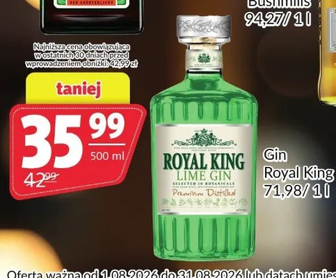 Gin Royal King Lime Gin promocja w Prim Market
