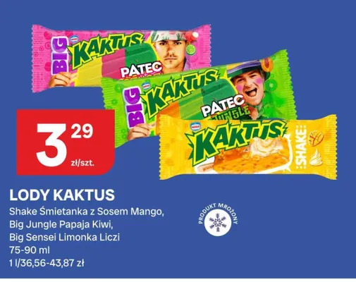Lody Kaktus Big Sensei limonka liczi promocja w Chorten
