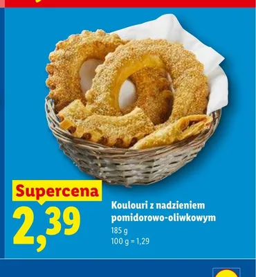 Koulouri z nadzieniem pomidorowo-oliwkowym promocja w Lidl