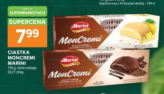 Ciastka MonCremi Marini promocja w Stokrotka