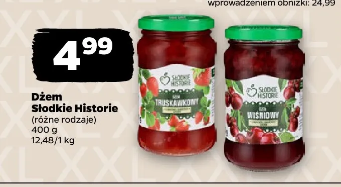 Dżem wiśniowy Słodkie Historie promocja w Netto