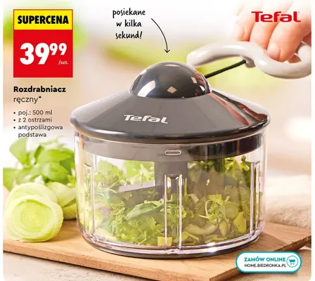 Rozdrabniacz ręczny, 500 ml, 2 ostrza promocja w Biedronka