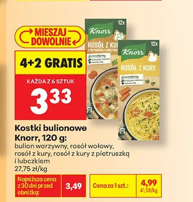 Kostki bulionowe bulion warzywny Knorr promocja w Biedronka