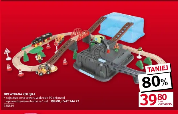 Drewniana kolejka promocja w Selgros