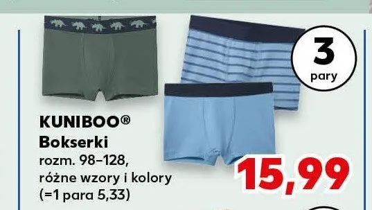 Bokserki KUNIBOO rozm. 98-128 3-pak promocja w Kaufland