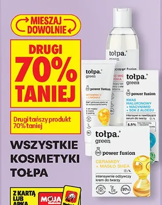 Wszystkie kosmetyki Tołpa DRUGI -70% promocja w Biedronka