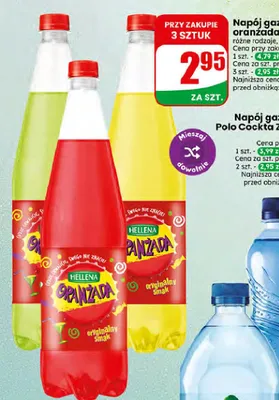 Napój gazowany oranżada biała Hellena promocja w Dino