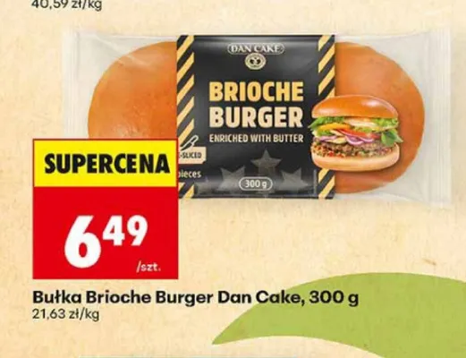 Bułka Brioche Burger Dan Cake promocja w Biedronka
