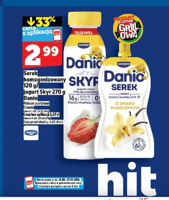 Jogurt pitny Danone Danio Skyr truskawka promocja w TOPAZ