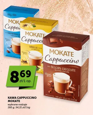 Kawa rozpuszczalna cappuccino Mokate z belgijską czekoladą promocja w ABC