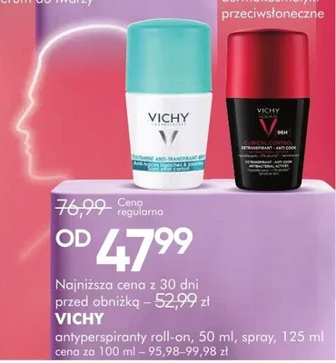 Antyperspirant roll-on Vichy promocja w Super-Pharm