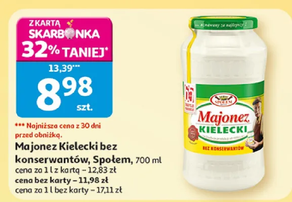 Majonez kielecki bez konserwantów promocja w Auchan