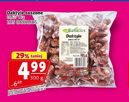 Daktyle suszone Los Bakalios promocja w Prim Market