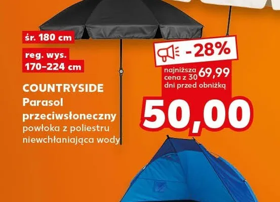 Parasol przeciwsłoneczny Countryside promocja w Kaufland