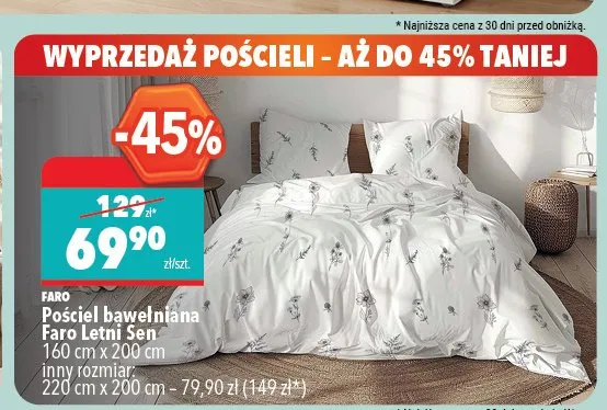 Pościel bawełniana FARO Letni Sen 160cm x 200cm promocja w Biedronka Home