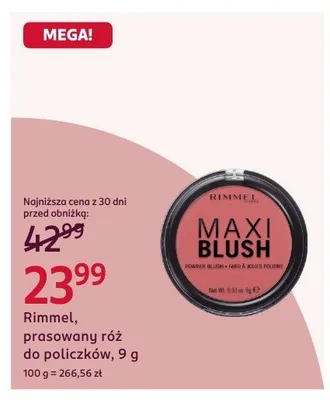 Prasowany róż do policzków promocja w Rossmann