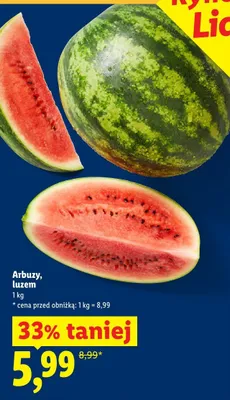 Arbuzy luzem promocja w Lidl