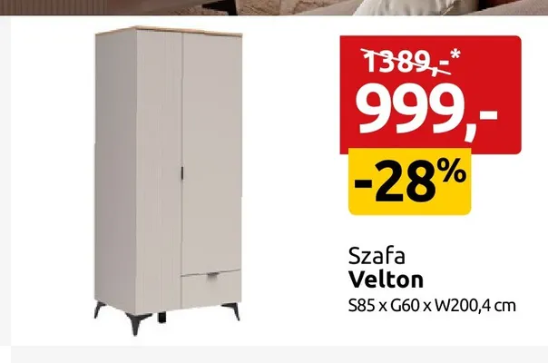 Szafa Velton promocja w Black Red White
