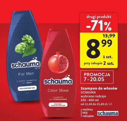 Szampon do włosów Schauma Color Shine promocja w Intermarche