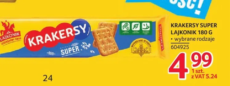 Krakersy Super Lajkonik promocja w Selgros