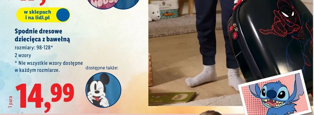 Spodnie dresowe dziecięce z bawełną promocja w Lidl