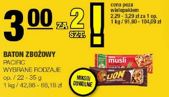 Baton zbożowy promocja w SPAR