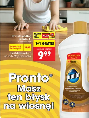 Płyn do podłóg, 1 l 1+1 GRATIS promocja w Biedronka